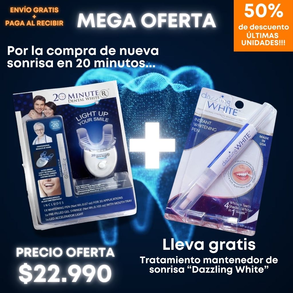 Pack Sonrisa Perfecta 🌀Dientes más blancos en tan sólo 20 minutos🌀