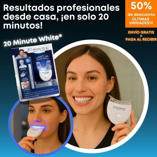 20 Minute White® 🌀Dientes más blancos en tan sólo 20 minutos🌀