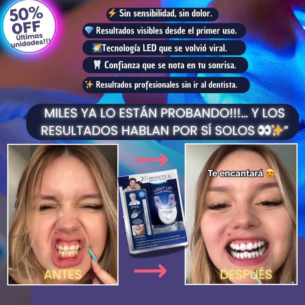 Pack Sonrisa Perfecta 🌀Dientes más blancos en tan sólo 20 minutos🌀